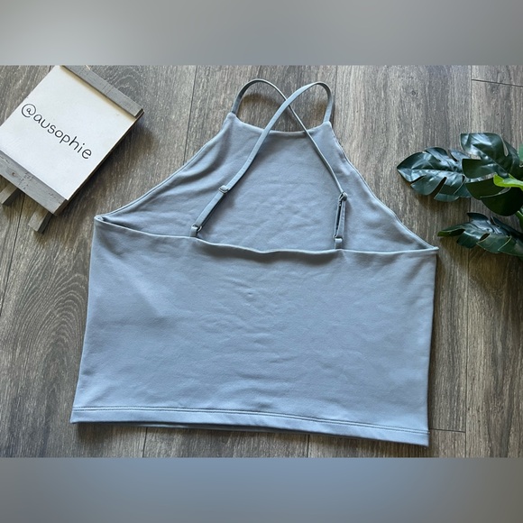 Abercrombie & fitch soft A&f high neck tank top in a light periwinkle. Size L - Picture 6 of 9